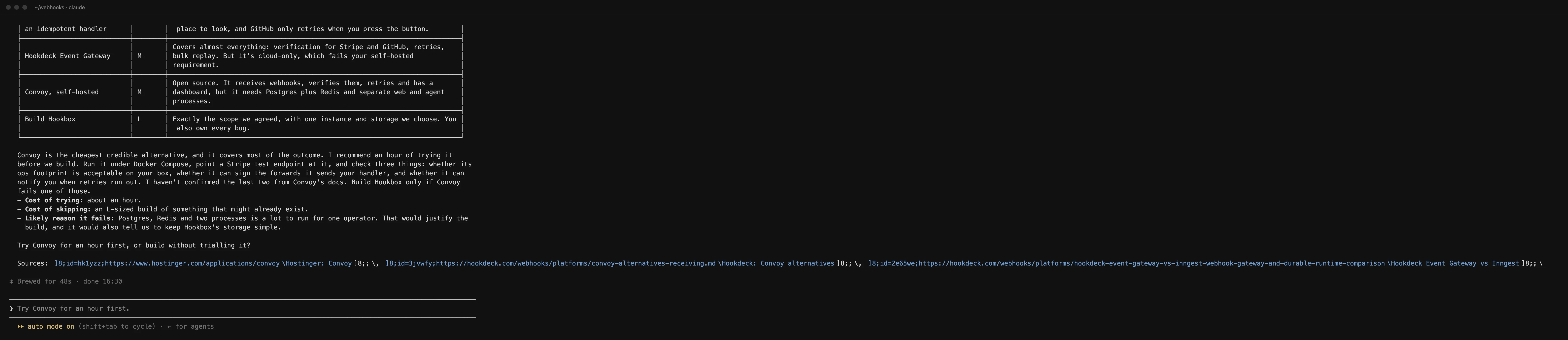 It checked whether we should build this at all